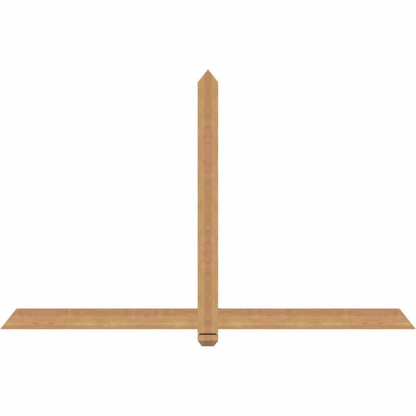 Ekena Millwork Eugene Smooth Timber Gable Bracket, Western Red Cedar, 72"W x 45"H x 1 1/2"D x 3 1/2"F, 15/12 Pitch GBW072X45X0204EUG00SWR - main